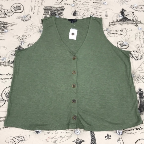 Sanctuary Button Front Knit Tank (Plus Size) - Picture 3 of 4